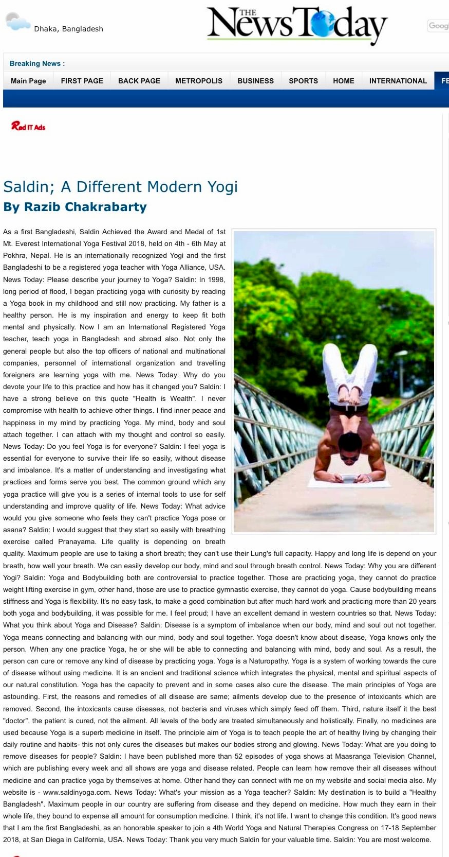 Saldin: A Diffirent Modern Yogi  2